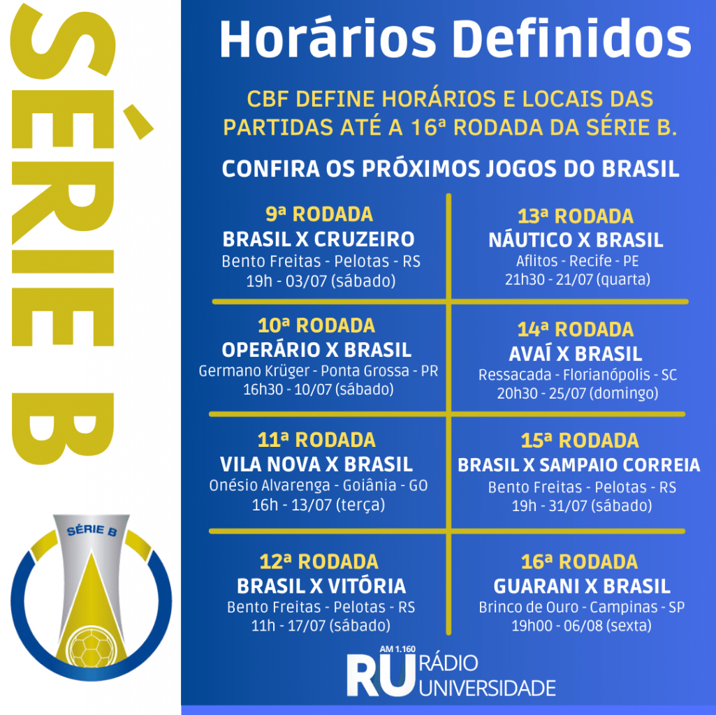 Jogos de agora de manhã no estádio Pé de Ouro, confira os jogos e